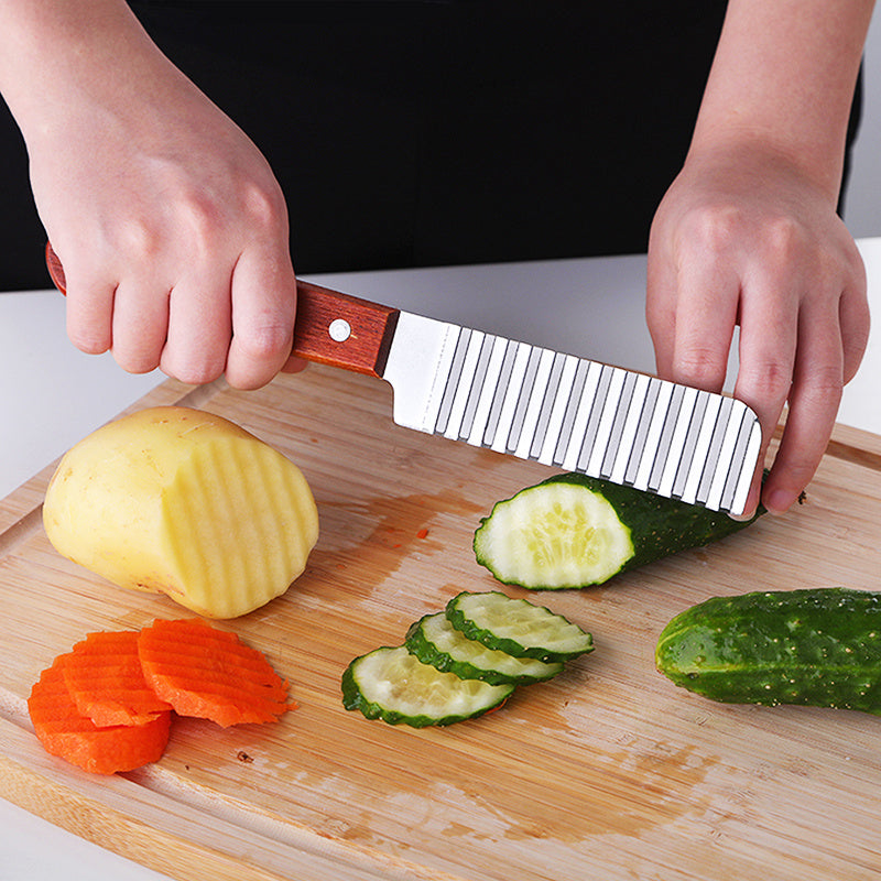 French Fries Cutter Stainless Steel Potato Cutter Knife Vegetable Wave Cutting Tools Kitchen Gadgets My Store