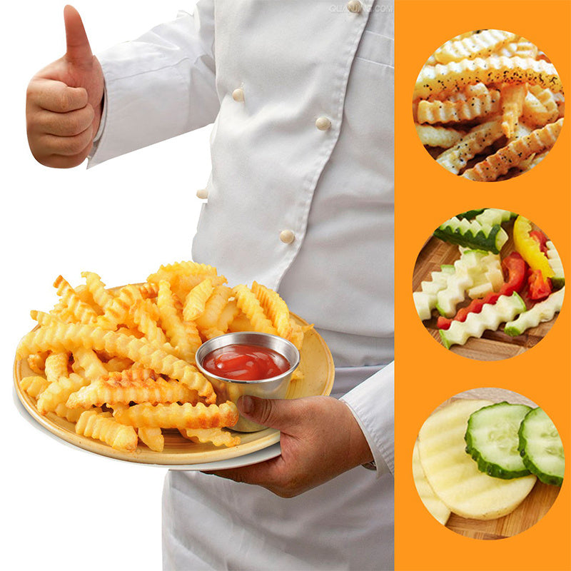 French Fries Cutter Stainless Steel Potato Cutter Knife Vegetable Wave Cutting Tools Kitchen Gadgets My Store