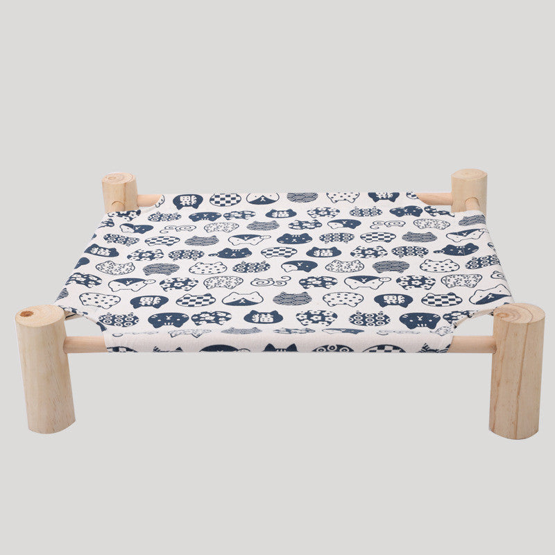 Removable And Washable Solid Wood Pet Dog Bed 3080