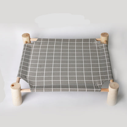 Removable And Washable Solid Wood Pet Dog Bed 3080