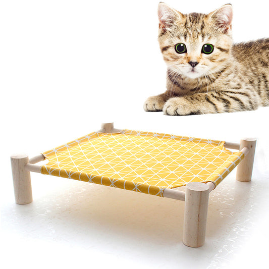 Removable And Washable Solid Wood Pet Dog Bed 3080