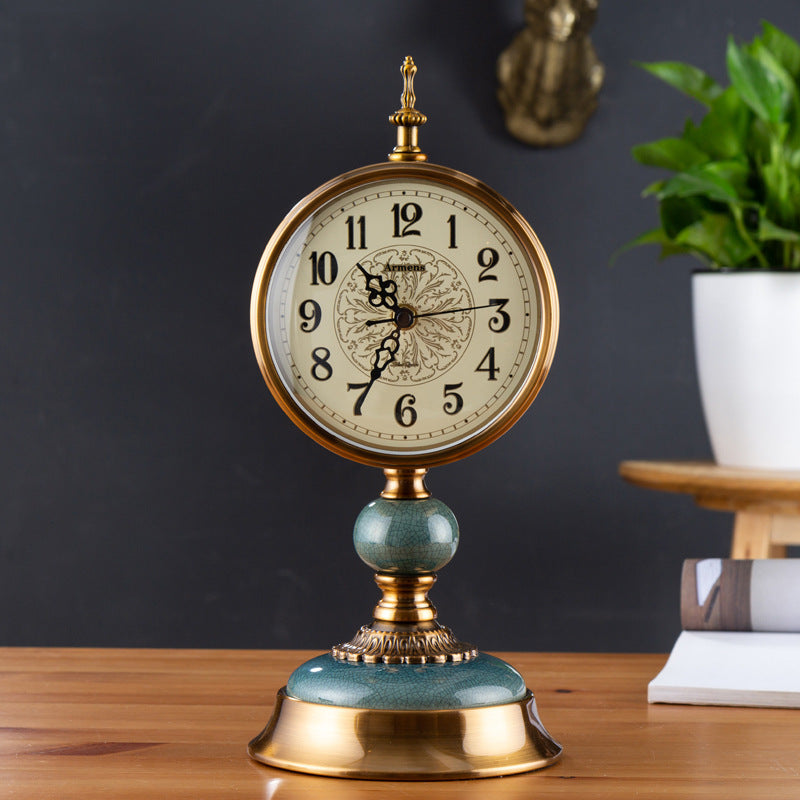 Table Clock Home Living Room Clock Fashion Retro Clock Ornaments My Store