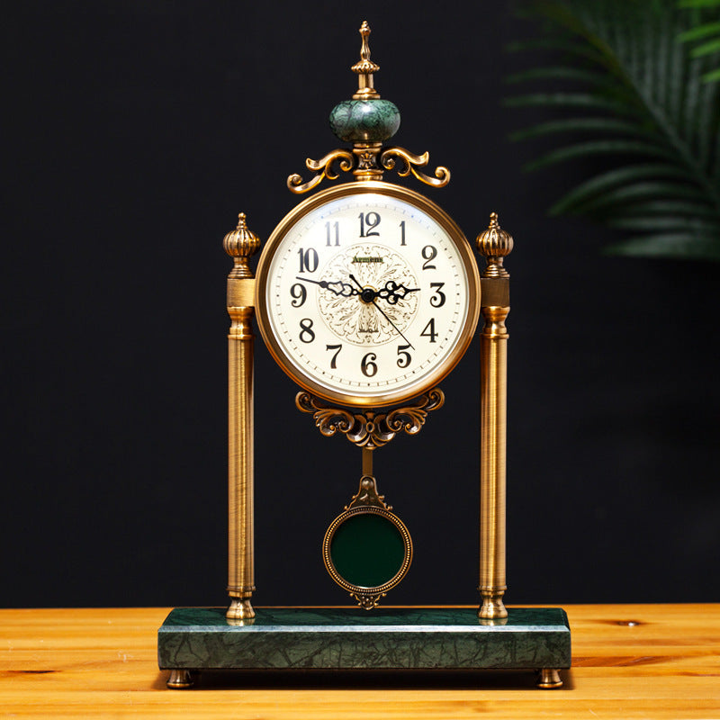 Table Clock Home Living Room Clock Fashion Retro Clock Ornaments My Store