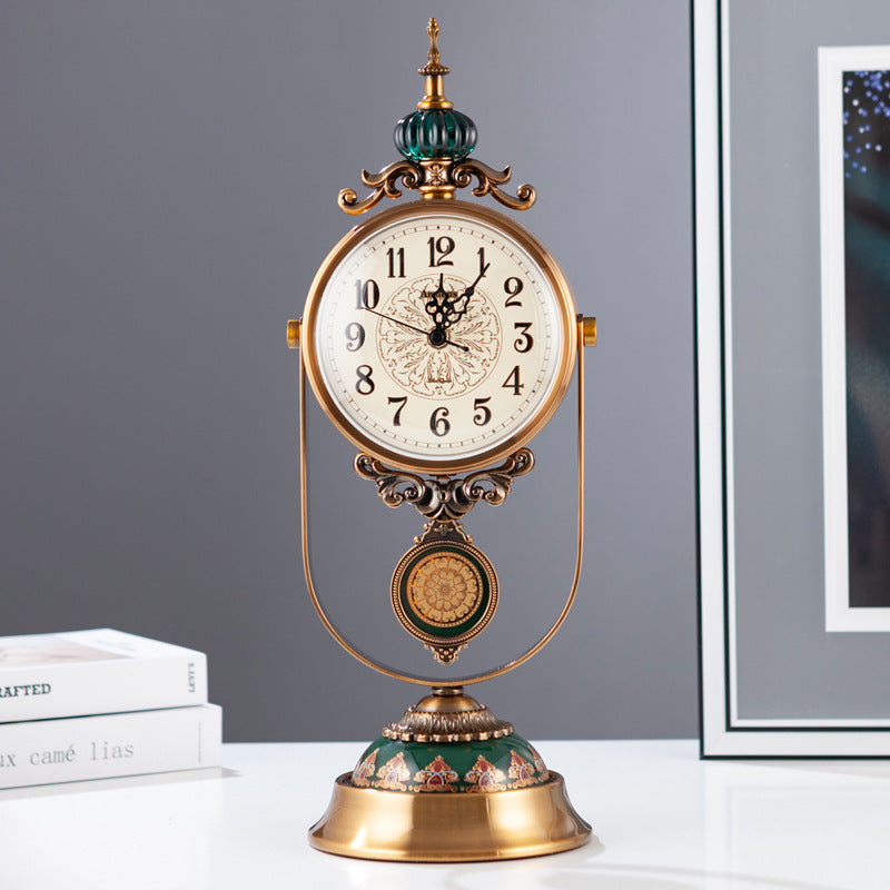 Table Clock Home Living Room Clock Fashion Retro Clock Ornaments My Store