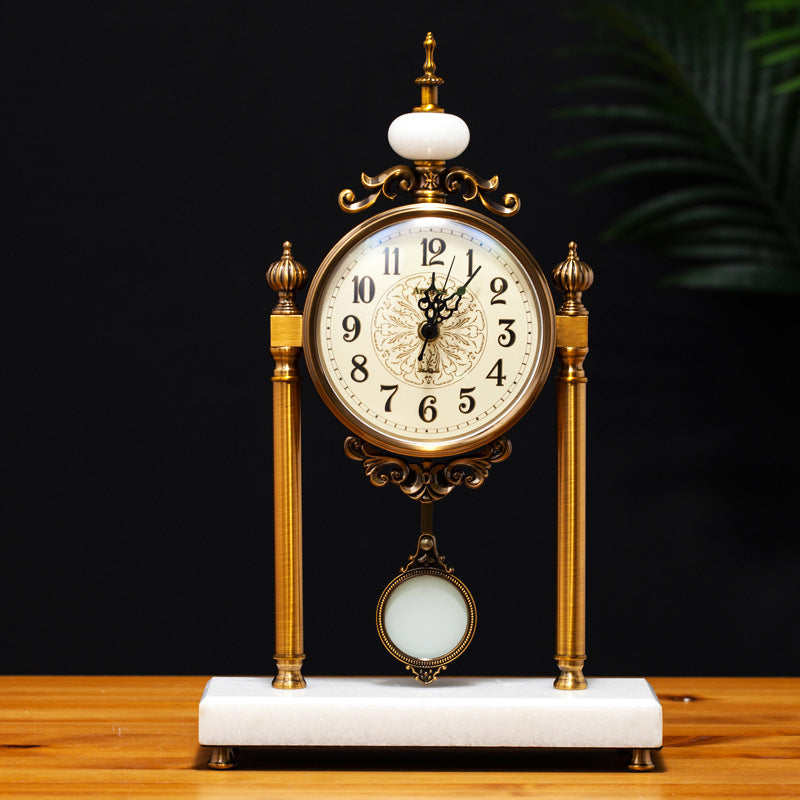 Table Clock Home Living Room Clock Fashion Retro Clock Ornaments My Store