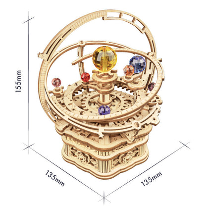 Rotatable DIY 3D Starry Night Wooden Model Building Kits Assembly Music Box Toy Gift My Store