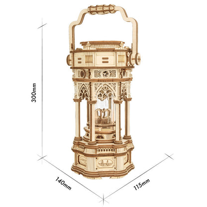 Rotatable DIY 3D Starry Night Wooden Model Building Kits Assembly Music Box Toy Gift My Store