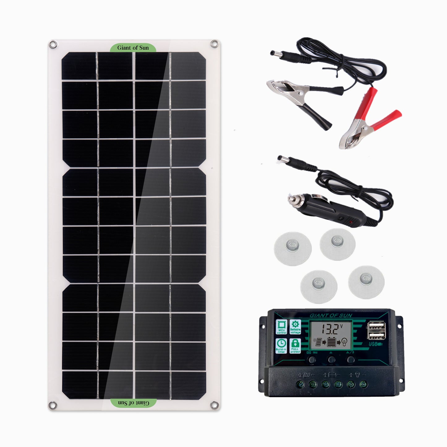 Solar Panel Car Van Caravan Camper Monocrystalline Portable Battery Charger My Store