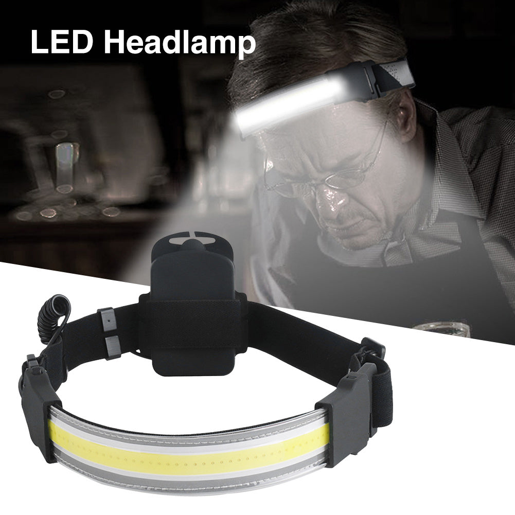 Cob LED Headlamp Built-in Battery Rechargeable Head Waterproof Lamp My Store