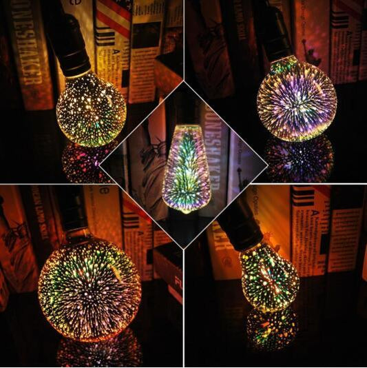 3D LED Bulb Star E27 Vintage Edison Night Light Colorful Bombillas Retro Glass Lampara My Store