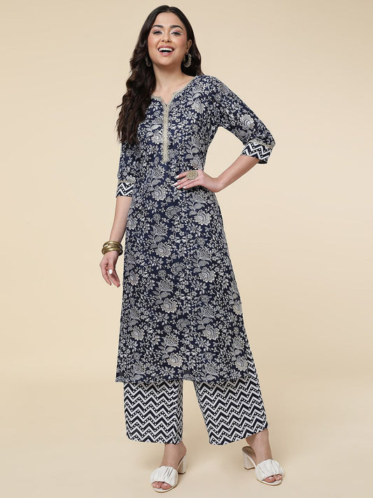 Stylish Casual Wear Straight Kurti Pant Set Dropshipera