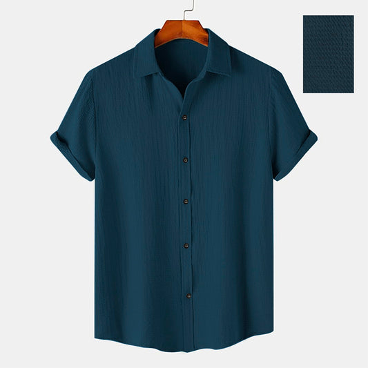Men Casual Wear Cotton Structured Shirt Dropshipera