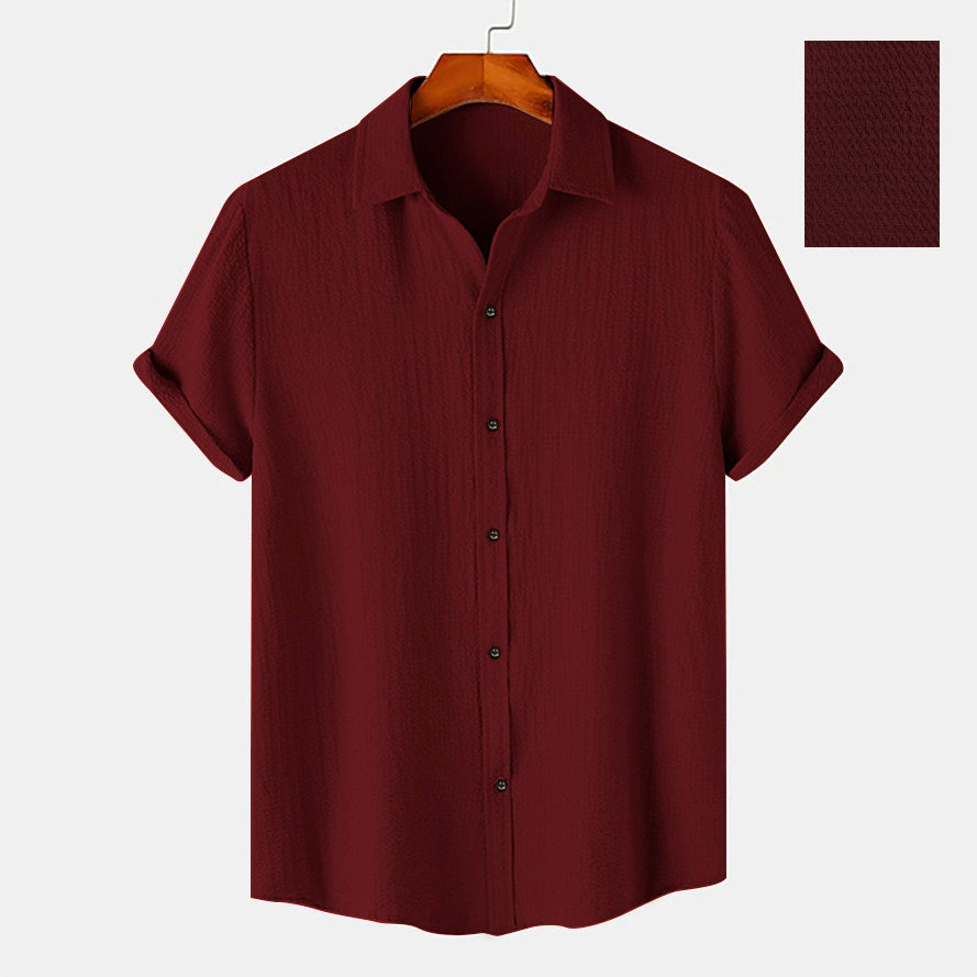Men  Casual Wear Cotton Structured Shirt Dropshipera