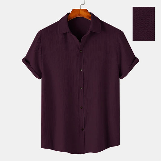 Men  Casual Wear Cotton Structured Shirt Dropshipera