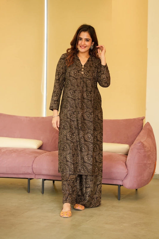 Casual Wear Printed Kurti With Bottom For Women's Dropshipera