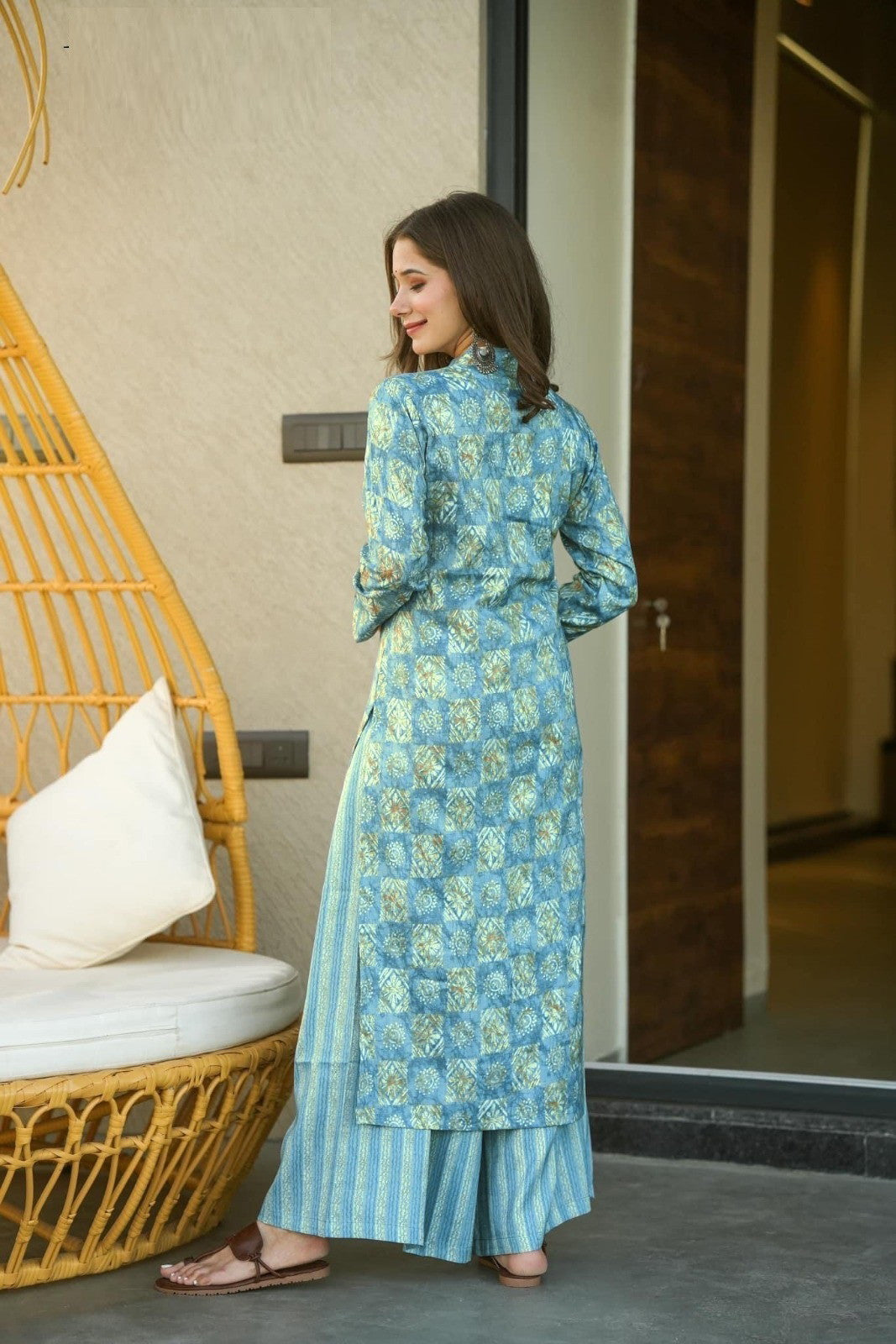 Casual Wear Printed Kurti With Bottom For Women's Dropshipera
