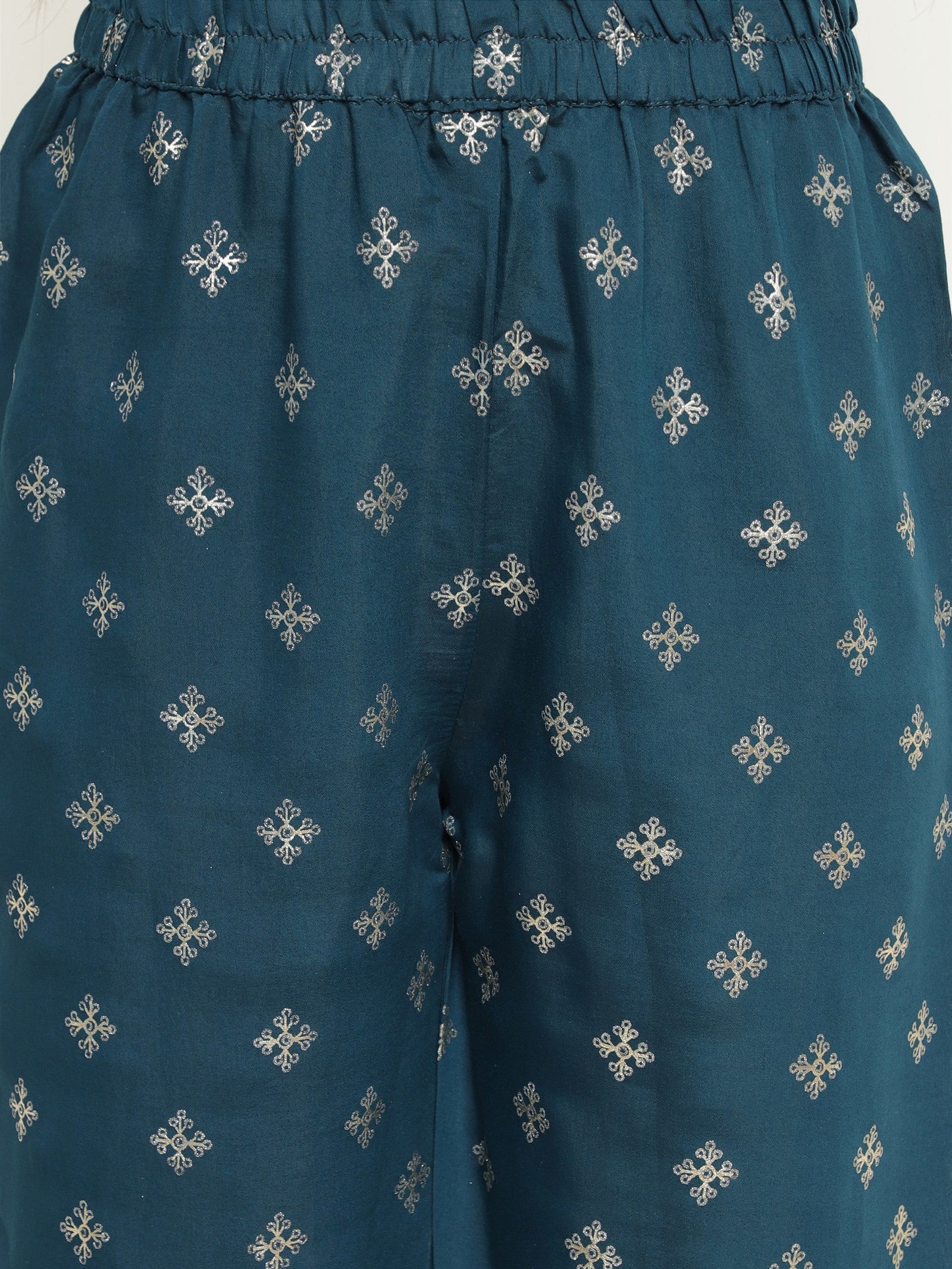 Blue Colour Blend Silk Embroidery Work Party Wear Kurta Pant Dupatta Set For Women's Dropshipera