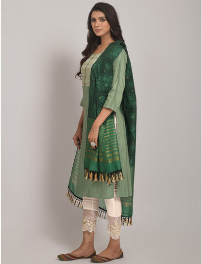 Pista Party Wear Embroidery Worked Kurta With Pant And Duppata Set Dropshipera