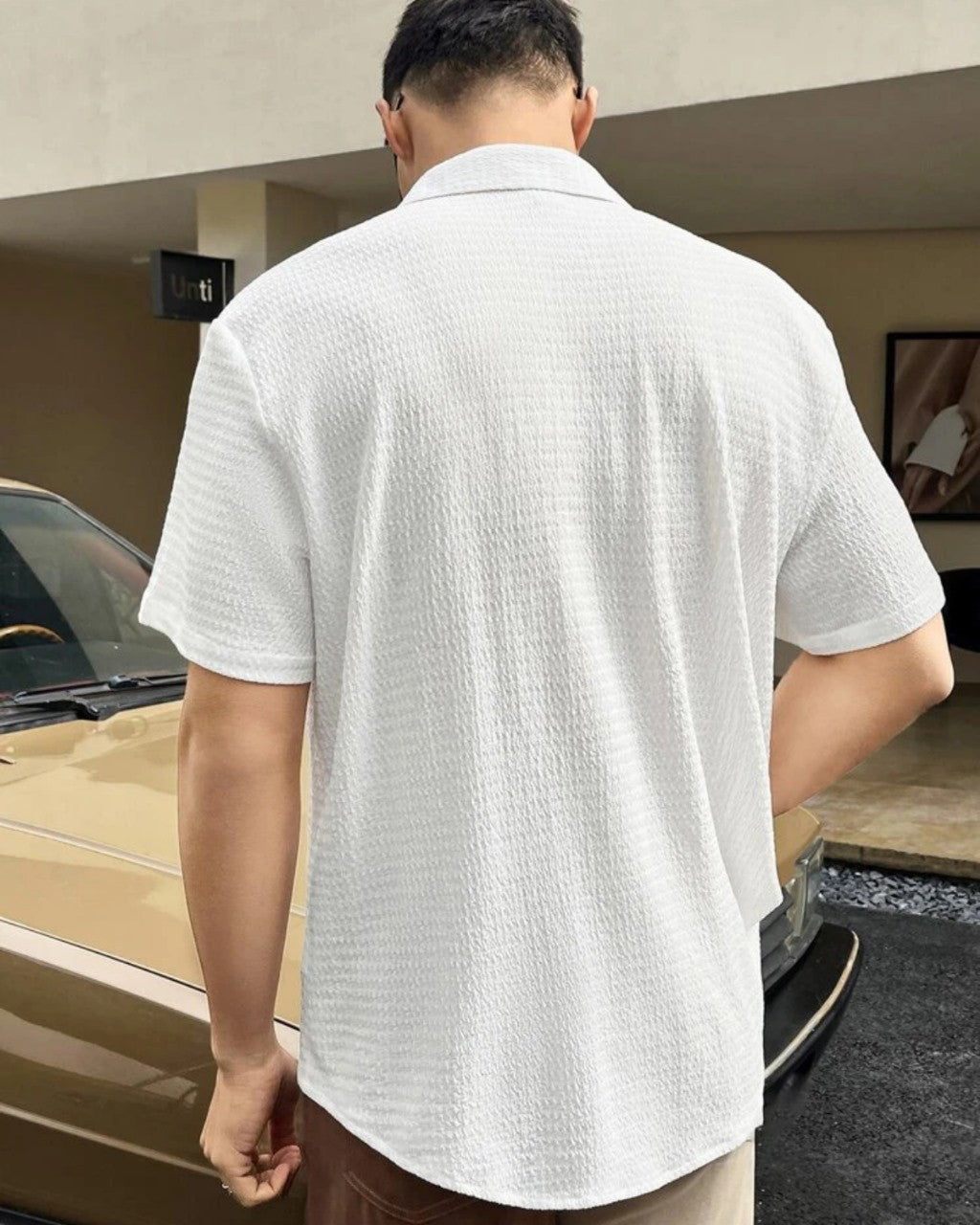 White Colour Men Casual Wear Cotton Structured Shirt Dropshipera