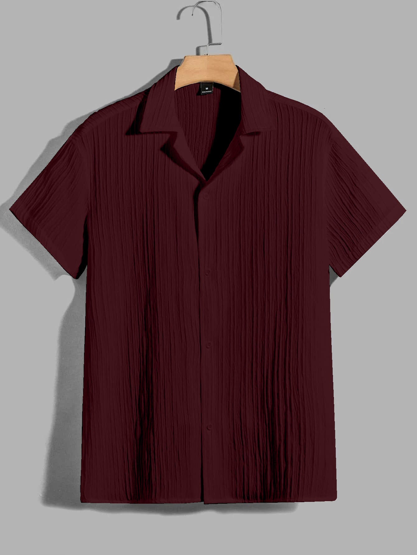 Maroon Color Half Sleeves Regular Fit Formal Shirt for Men Dropshipera