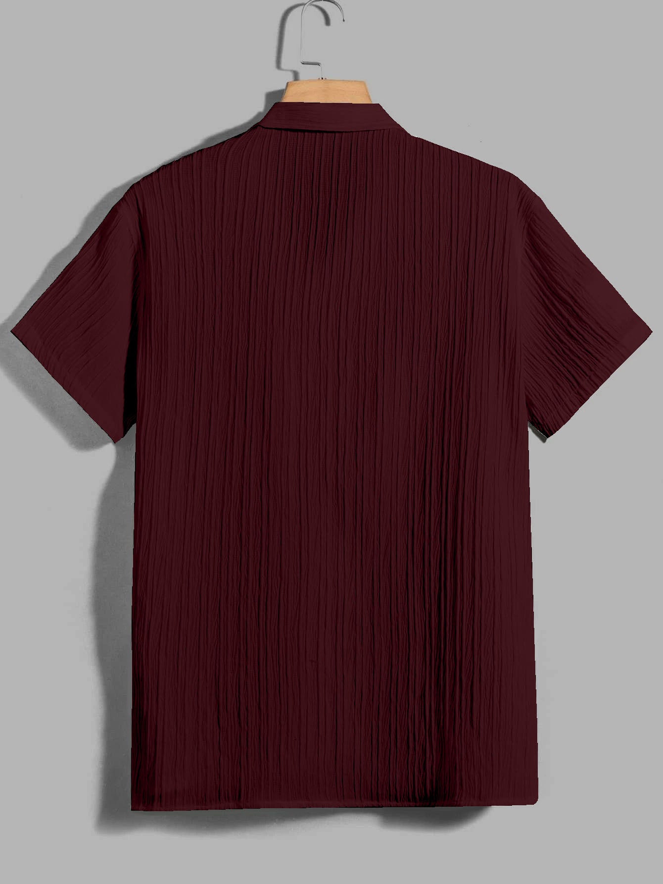 Maroon Color Half Sleeves Regular Fit Formal Shirt for Men Dropshipera