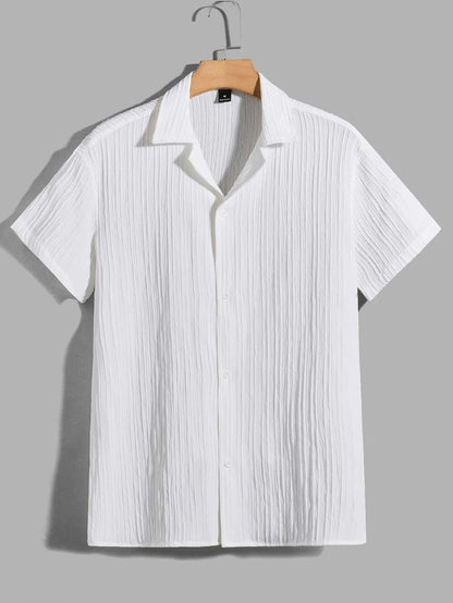 White Color Half Sleeves Regular Fit Formal Shirt for Men Dropshipera