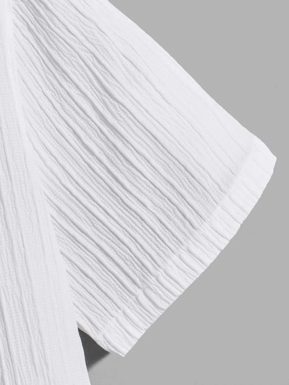 White Color Half Sleeves Regular Fit Formal Shirt for Men Dropshipera