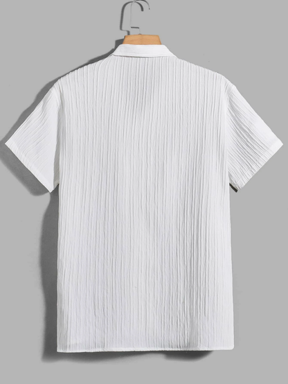 White Color Half Sleeves Regular Fit Formal Shirt for Men Dropshipera