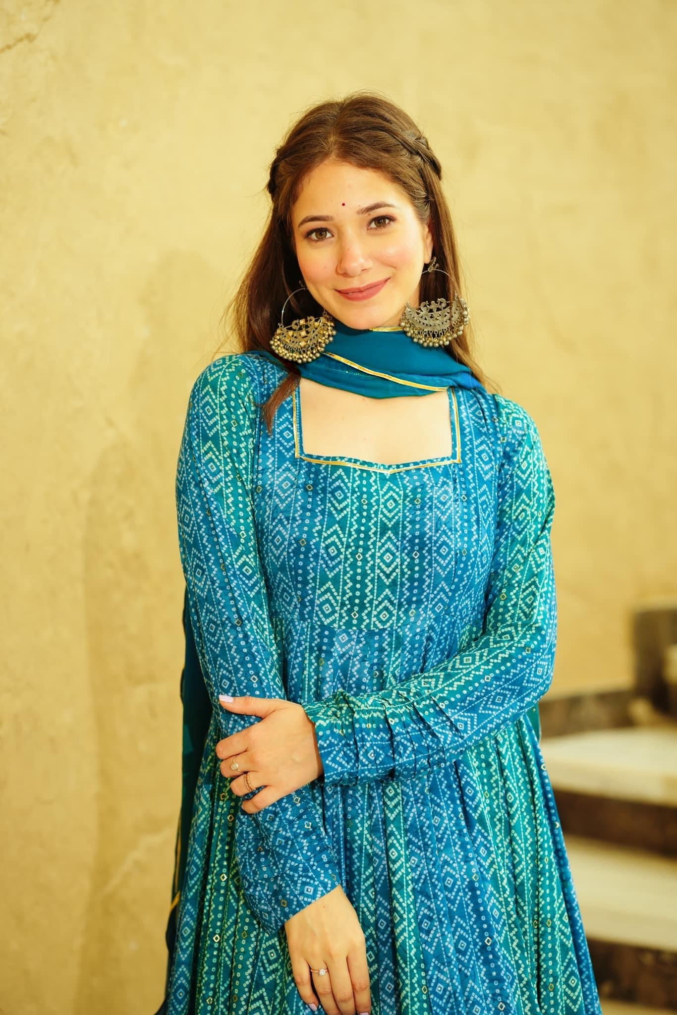 Blue Color Beautiful and Stylish Full Flair Gown for Women Dropshipera