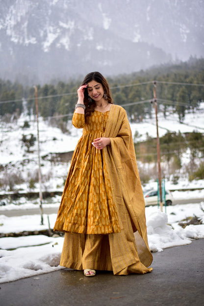 Glamorous Pumpkin Colour Fancy And Elegant partywear Kurta set For Women Dropshipera