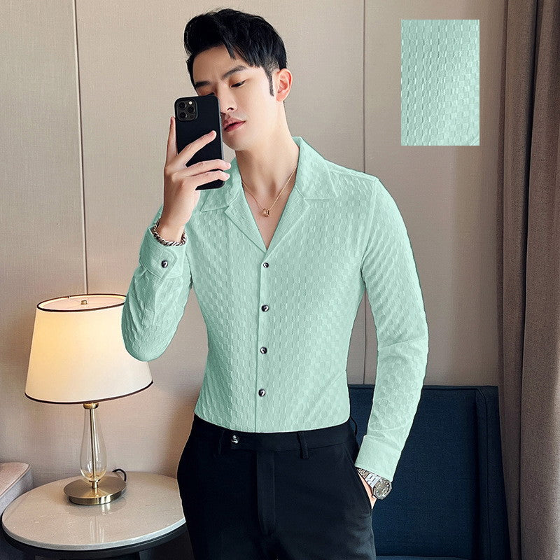 Light Green Stylish Full Sleeve Casual Wear Shirt For Men Dropshipera