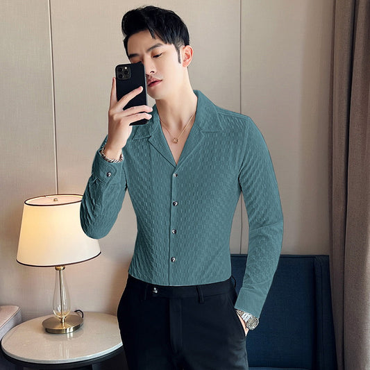Green Stylish Full Sleeve Casual Wear Shirt For Men Dropshipera