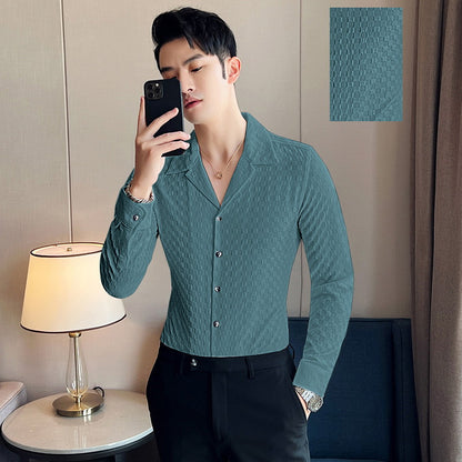 Green Stylish Full Sleeve Casual Wear Shirt For Men Dropshipera
