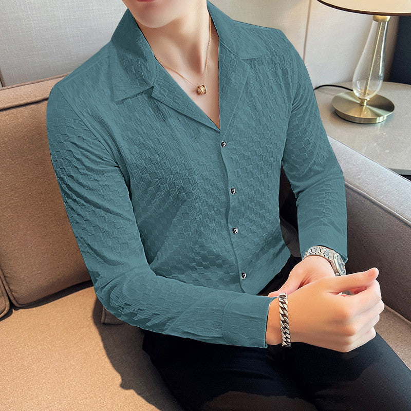 Green Stylish Full Sleeve Casual Wear Shirt For Men Dropshipera