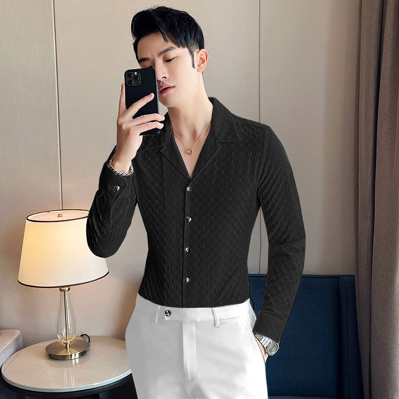 Black Stylish Full Sleeve Casual Wear Shirt For Men Dropshipera