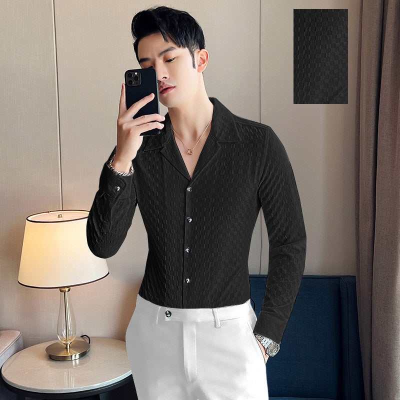 Black Stylish Full Sleeve Casual Wear Shirt For Men Dropshipera