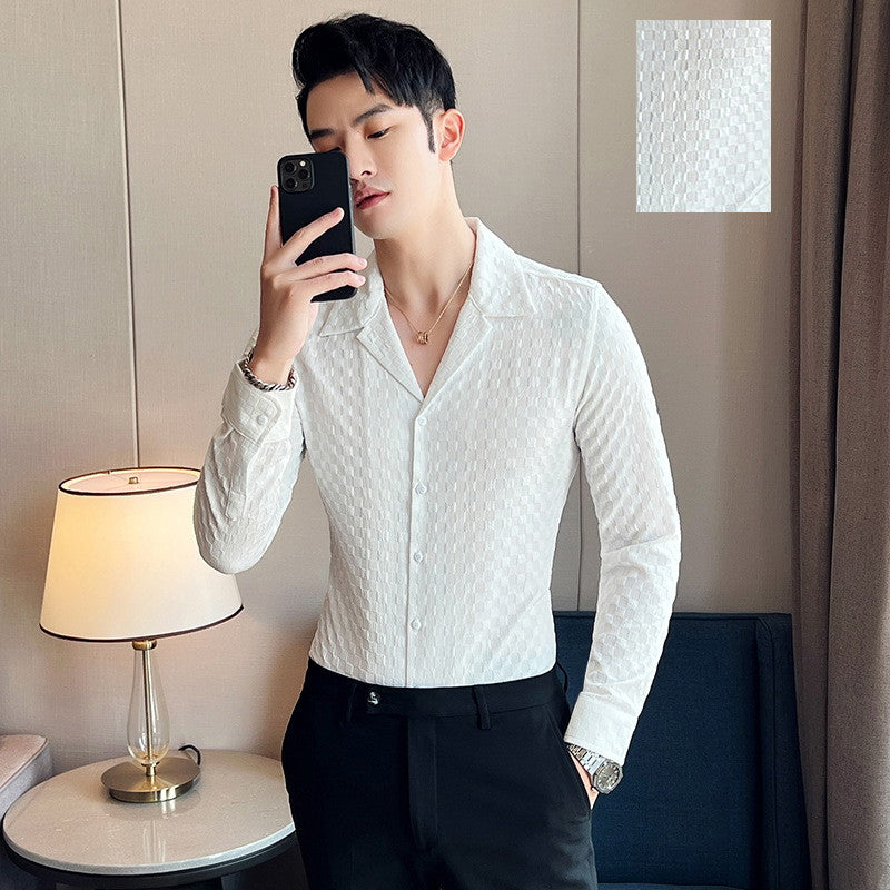 White Stylish Full Sleeve Casual Wear Shirt For Men Dropshipera