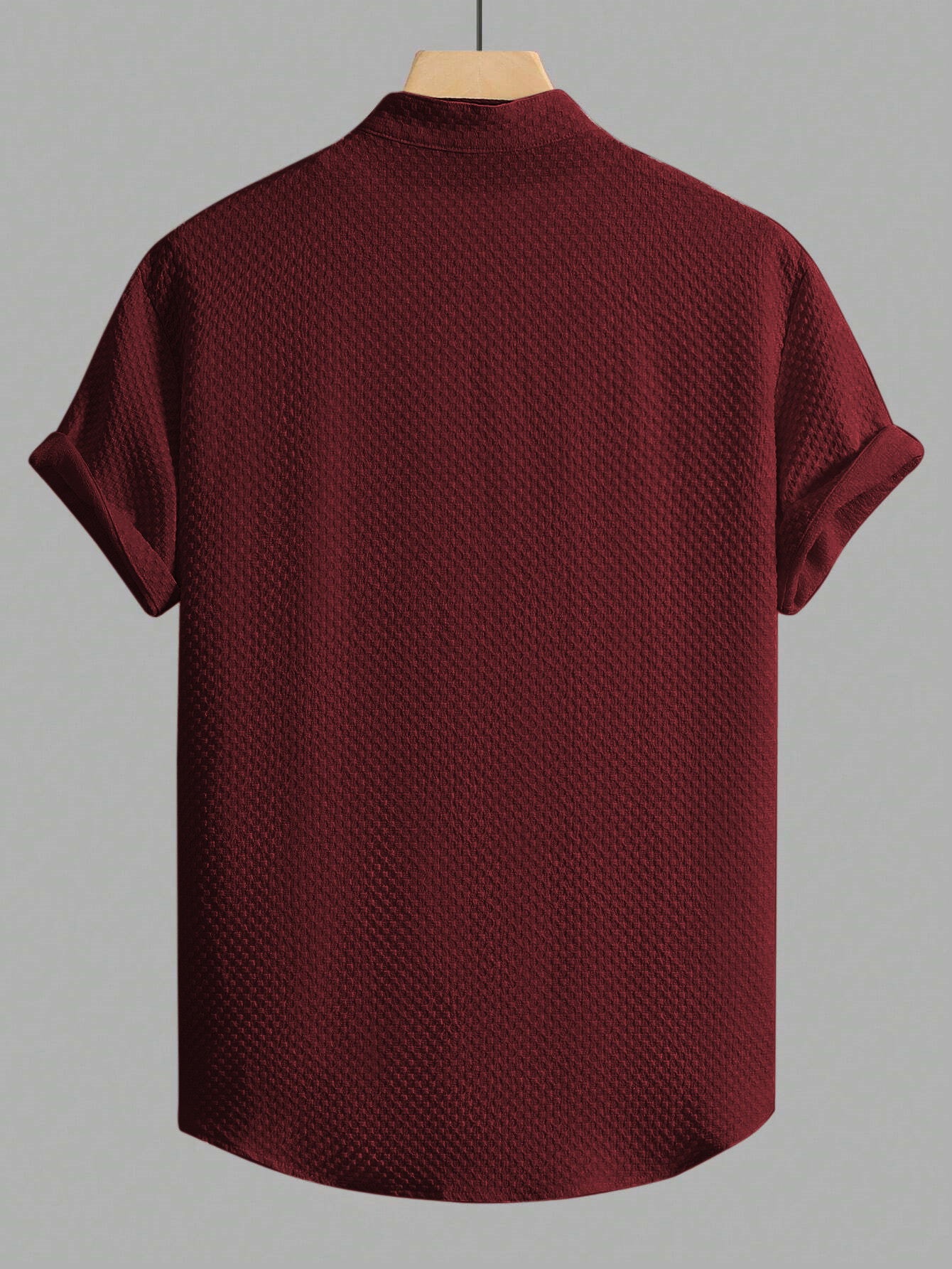 Maroon Men Regular Fit Solid Casual Half Sleeves Shirt Dropshipera