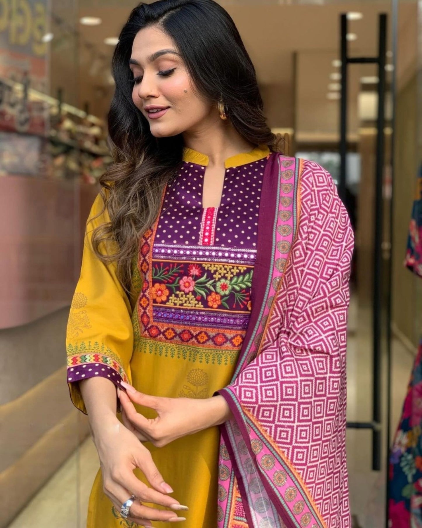Women Embroidered Straight Kurta Set with Dupatta Dropshipera