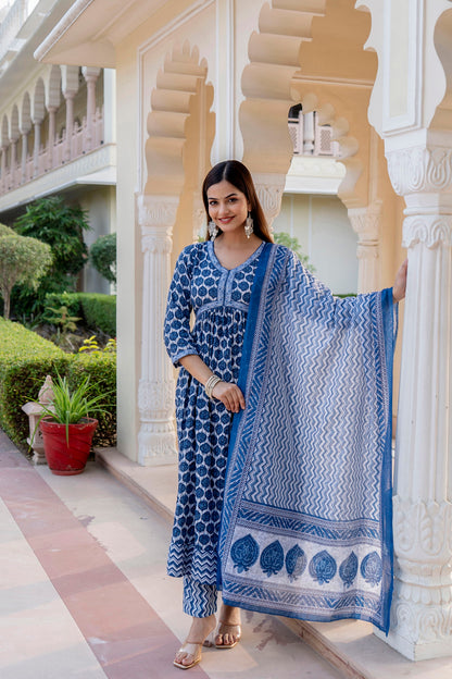 Women Rayon Kurta Pant Dupatta Set Dropshipera