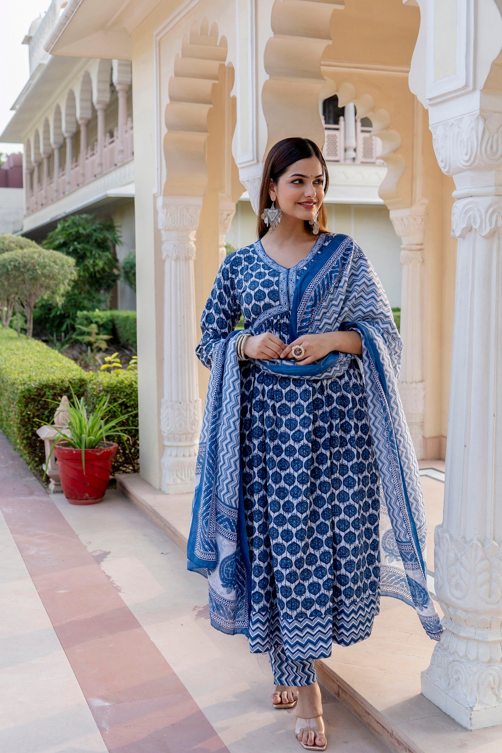 Women Rayon Kurta Pant Dupatta Set Dropshipera