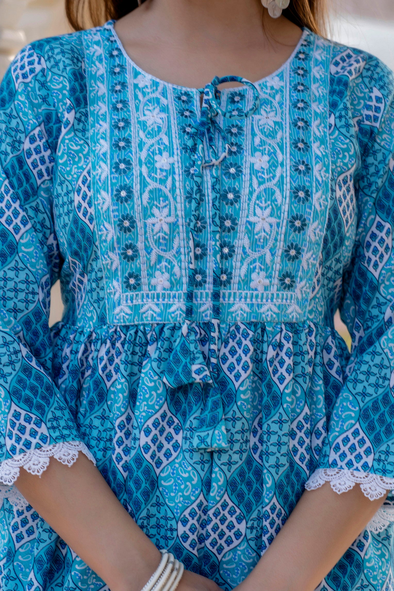 Women Embroidered Anarkali Kurta and Pant Set with Dupatta Dropshipera
