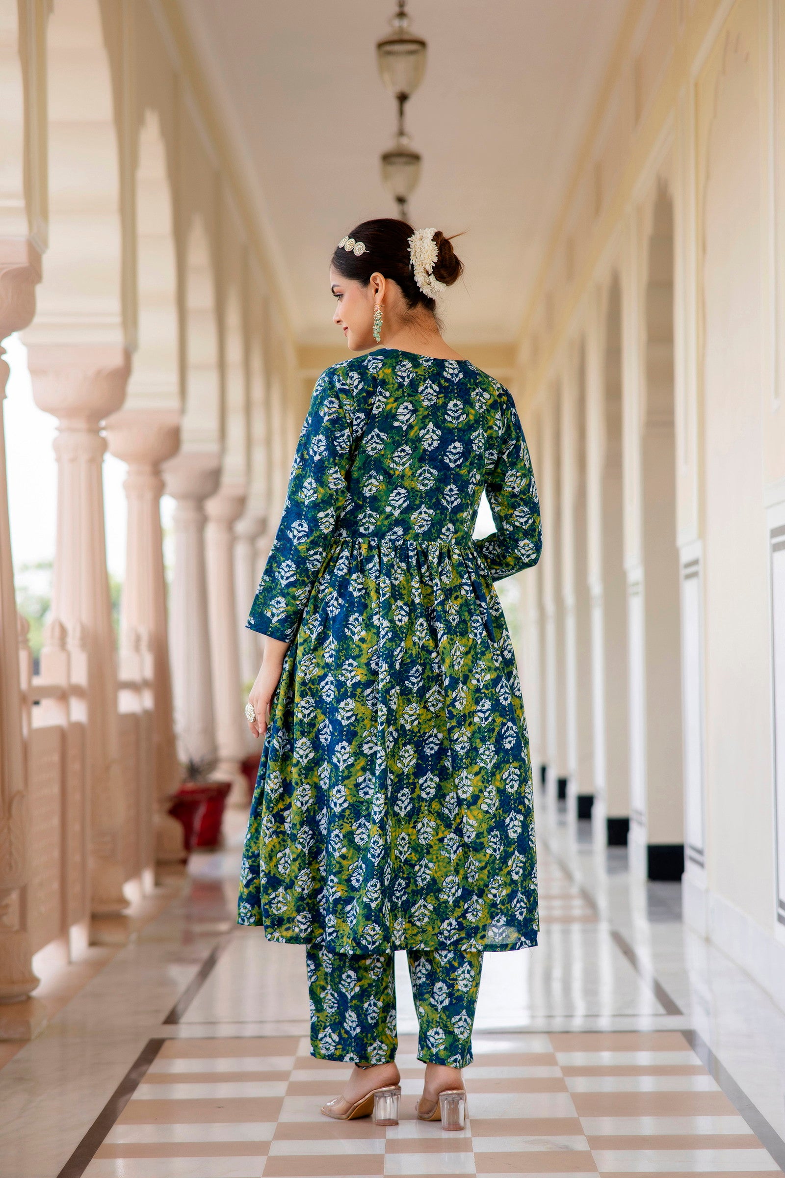Women Printed A-Line Kurta and Pant Set with Dupatta Set Dropshipera