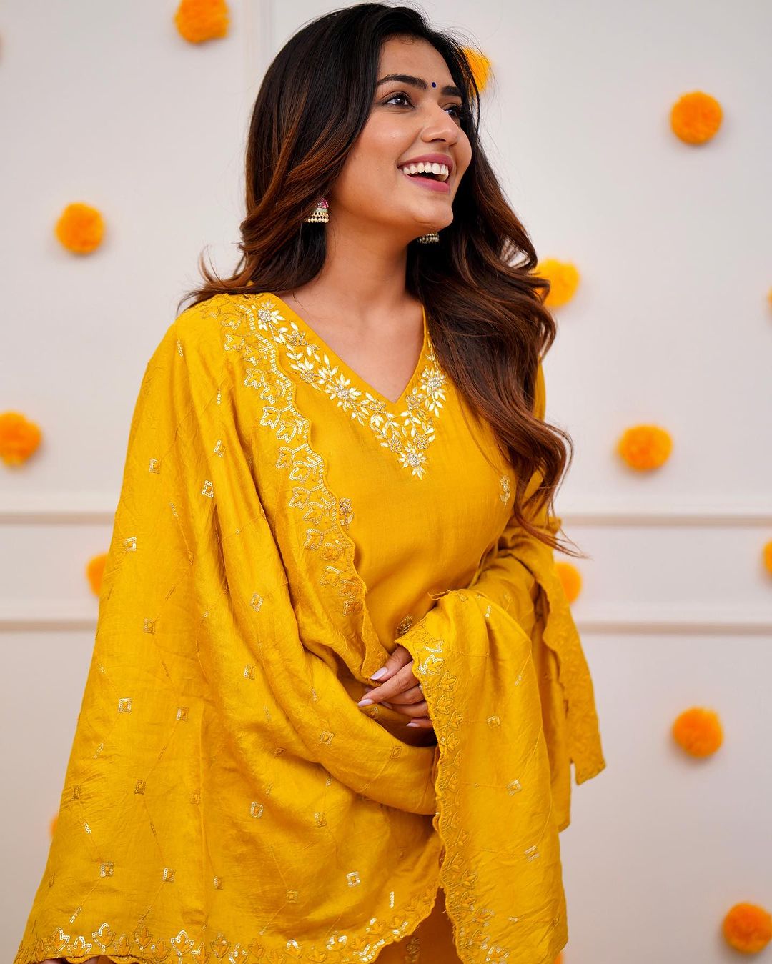 Designer Kurta set with Knee Bottom Pant and Heavy Work On Dupatta Dropshipera
