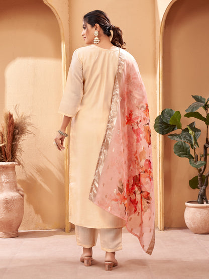 Designer Kurta set with Knee Bottom Pant and Beautiful Dupatta Dropshipera