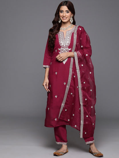 Designer Embroidery Kurta With Pant And Beautiful Dupatta Dropshipera