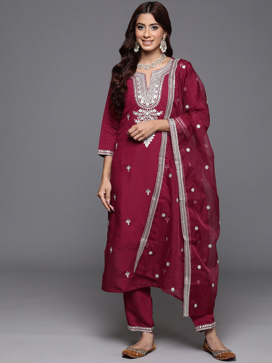 Designer Embroidery Kurta With Pant And Beautiful Dupatta Dropshipera
