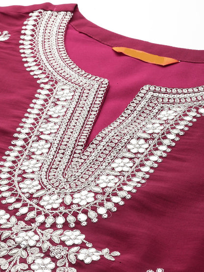 Designer Embroidery Kurta With Pant And Beautiful Dupatta Dropshipera