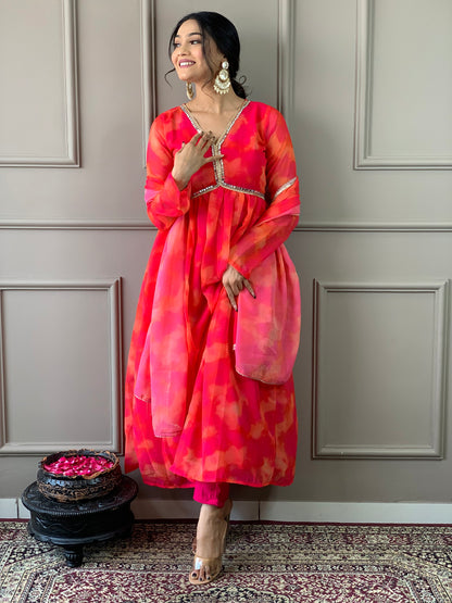 Beautiful Suit In Alia Design With Pant And Dupatta Dropshipera
