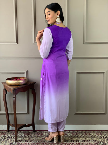 Beautiful  Designer Kurta  With Pant And Dupatta Dropshipera